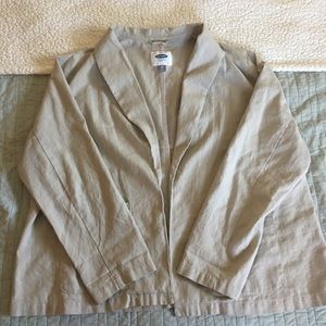 Old Navy XXL Khaki Linen Blend Blazer